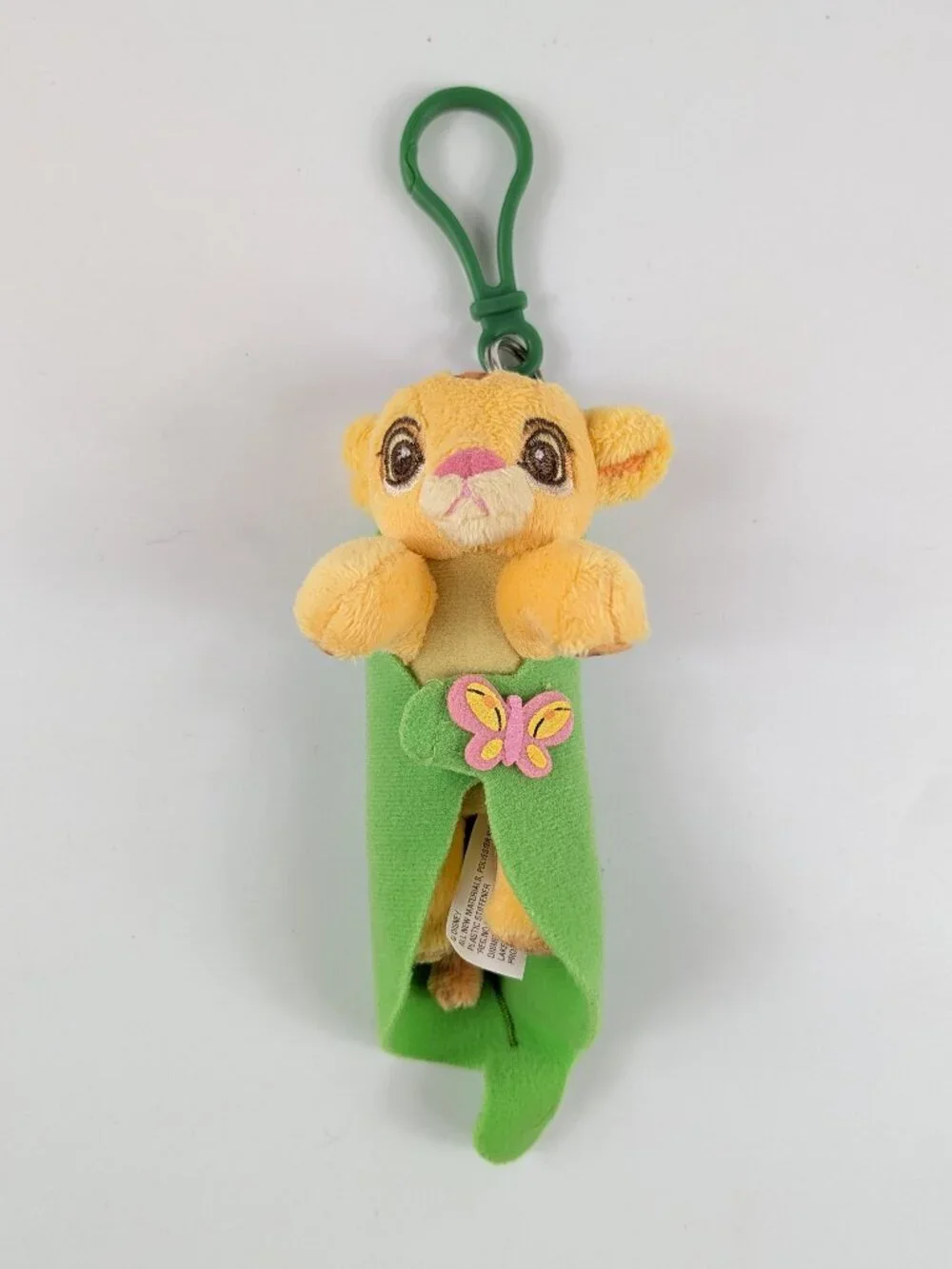 Disneyland The Lion King Baby Simba Wrapped in Leaf Blanket Keychain Bag Charm